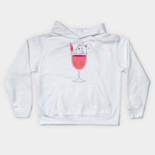 Cat Wine Kids Hoodie